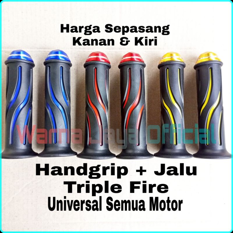 Handgrip Jalu Triple Fire Universal Semua Motor / Variasi Hand grip / Handfat Jalu Stang Modish Pari