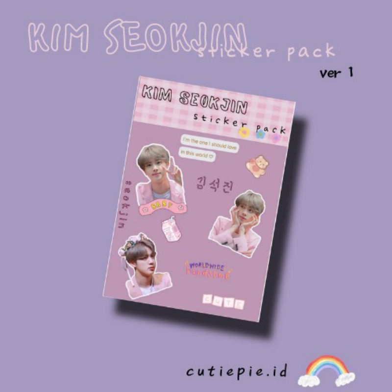 

[ready stock] DECO STICKER KIM SEOKJIN JIN VER 1 STIKER VINLY STICKER DEKORASI DAILY JOURNAL STIKER FANMADE