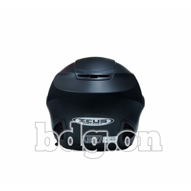 Helm ZEUS 611 HITAM BLACK DOFF ZS611 Half Face Original-1