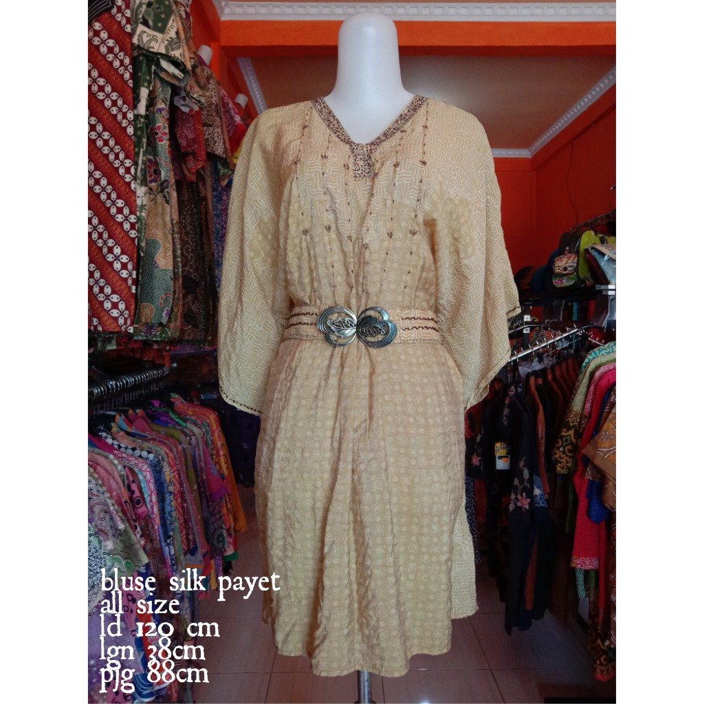pakaian wanita atasan blouse wanita 9teng batik jambi