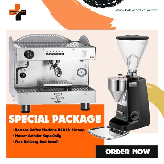 ___] Paket Mesin Kopi Bezzera B2016 1 Group dan Grinder Mazzer Mini D