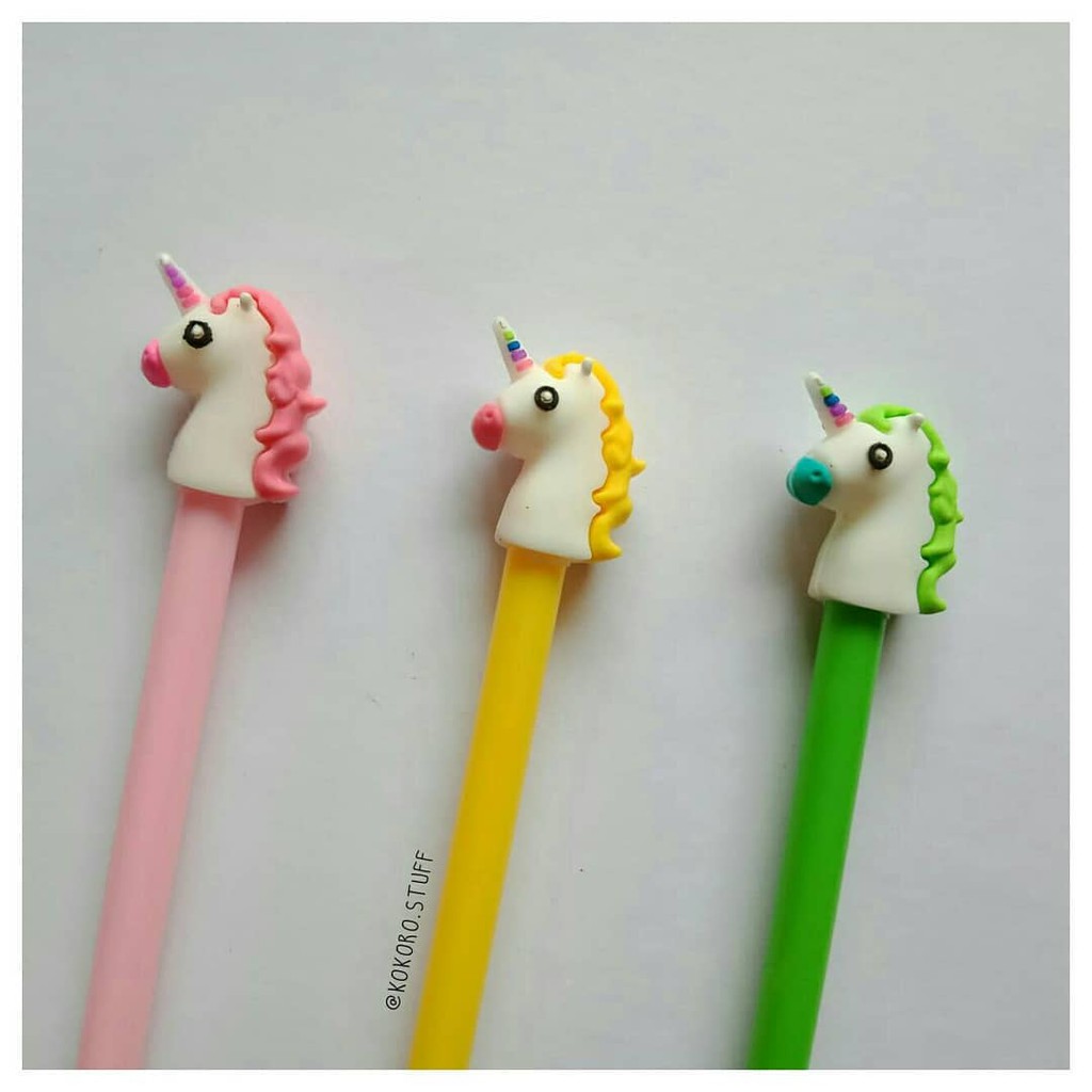 

Unicorn Gel Ink Pen | Pulpen Karakter | Pulpen Unicorn | Alat Tulis | Kokoro Stuff
