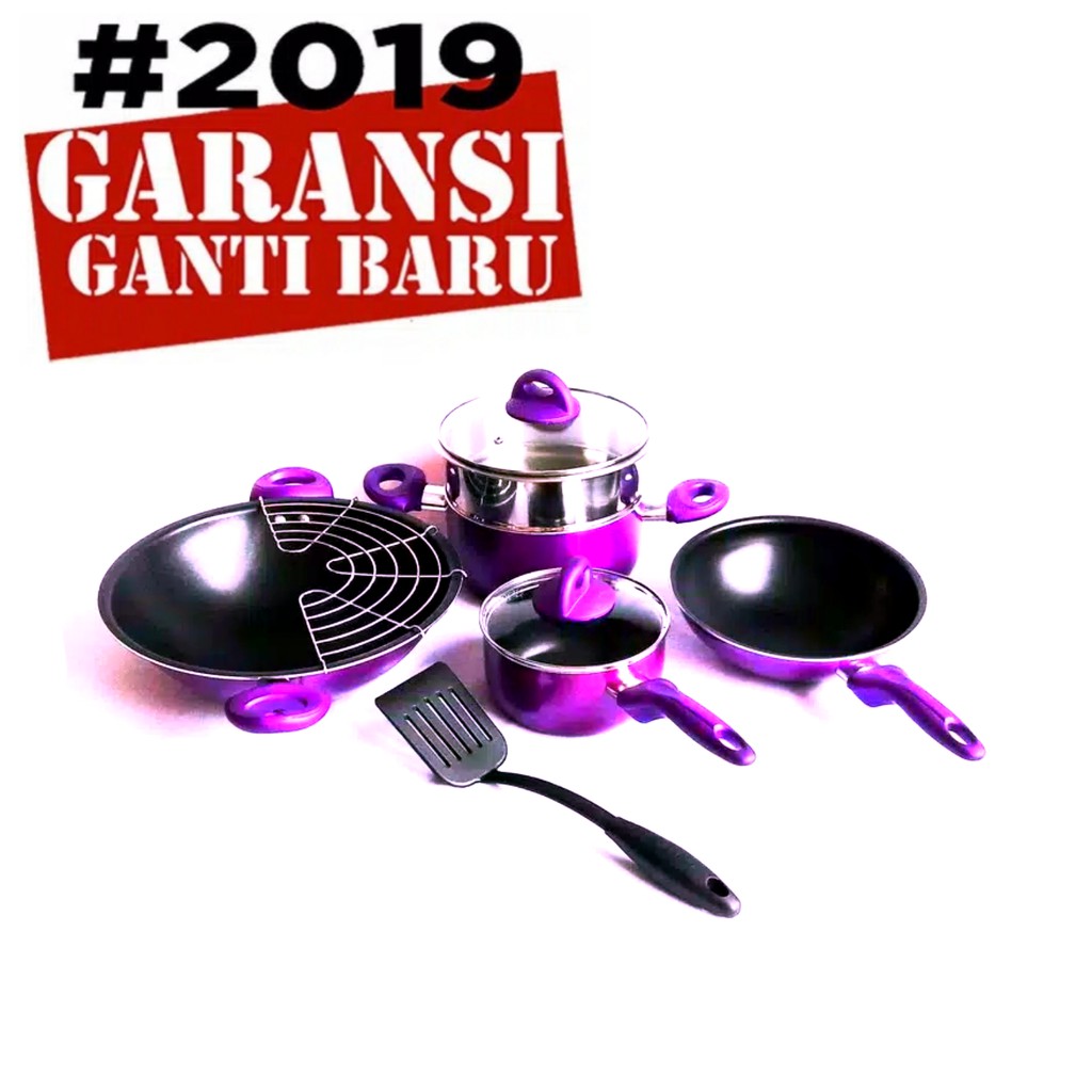 panci supra set 9 pcs supra rosemary bahan yang sangat tebal dan di jamin SNI warna merah dan ungu