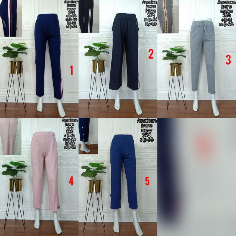 CELANA TRAINING WANITA / CELANA OLAH RAGA WANITA AMERICAN JEANS ORIGINAL
