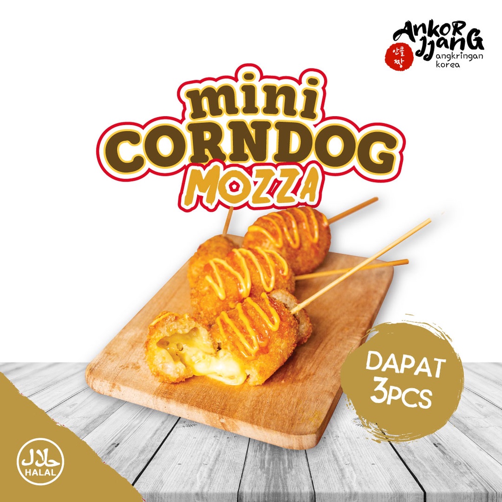 

Corndog Mozarella Ankorjjang / Frozen Corndog / Mini Corndog (3 pcs)