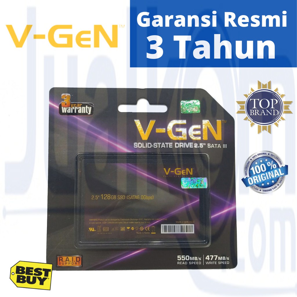 SSD V-GeN 128GB SATA 3 V Gen Solid State Drive 2.5&quot; VGEN