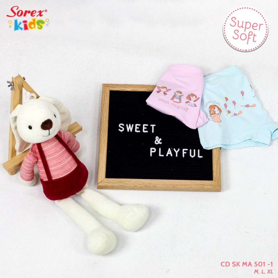 Celana Dalam Anak Segiempat Cd Boxer Sorex Kids Girl Seri MA