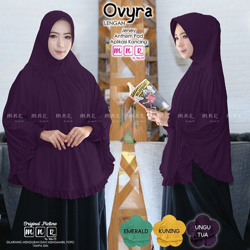 Ori Raqumi Jilbab Lengan Instan Jumbo Syar'i Jersey Premium Ovyra