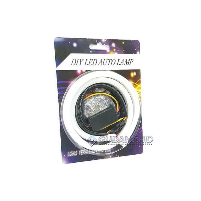 TERBAIK LED DRL 60CM LAMPU ALIS NEON MOTOR MOBIL 2 WARNA 2 MODE FITUR SEIN SEN - BIRU-KUNING #10