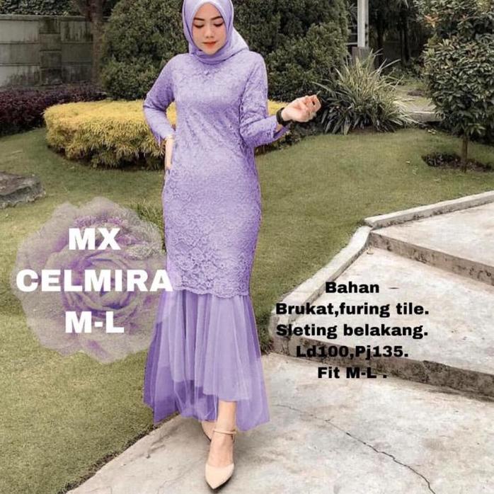 MALL MAXI CELMIRA BRUKAT DUYUNG FIT M - XXXL / MAXI CELMIRA DUYUNG / MAXI DUYUNG / GAMIS PESTA / DRE