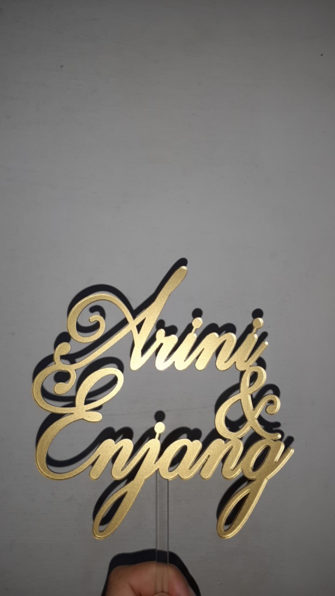 Wedding Couple Name / Nama Pasangan Pernikahan Custom Cake Topper