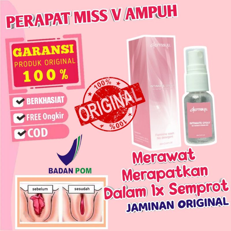 Dermayu Intimate Spray 100% Original / Penghilang Keputihan Wanita / Perapat Missv Perempuan