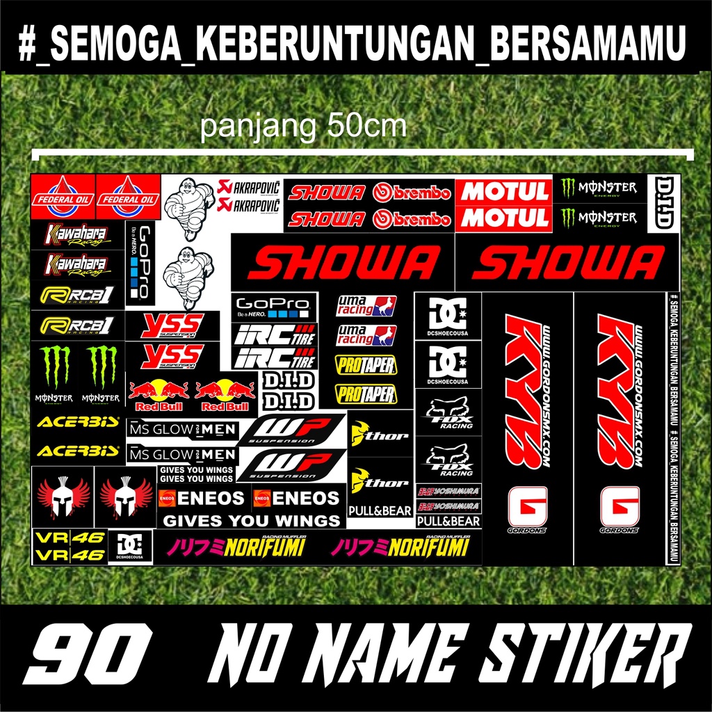 stiker stiker (P90) stiker racing / stiker baru / stiker motor / stiker sponsor