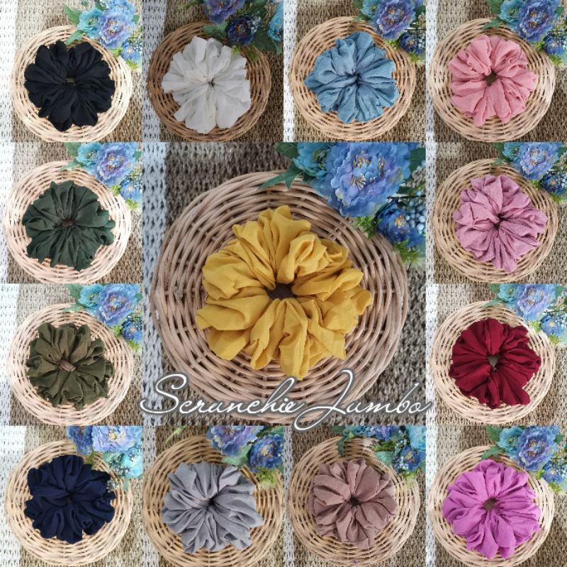 SCRUNCHIE HIJAB JUMBO - CEMPOL RAMBUT / SCRUNCHIE / IKAT RAMBUT (KAIN)