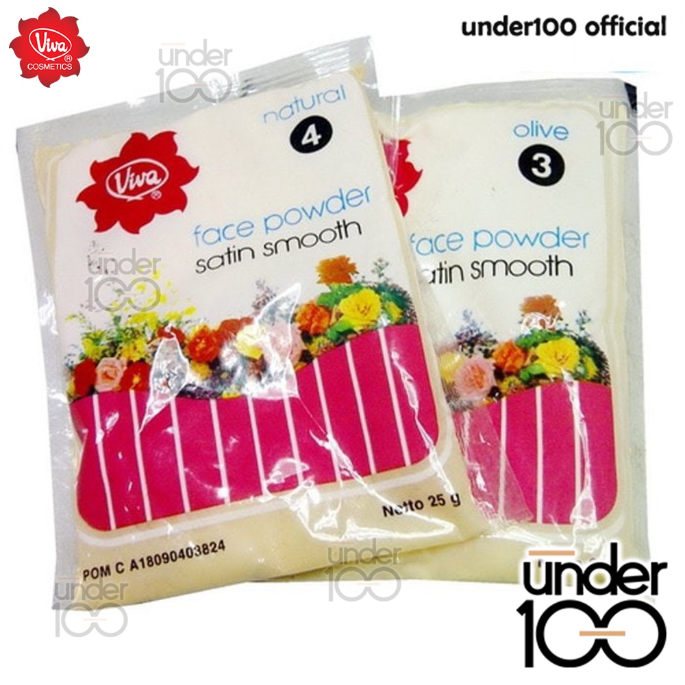 ❤ UNDER100 ❤ Viva 10 / 15 / 25g Face Powder Satin Smooth Zak Sachet refill bedak tabur Besar Mini Super