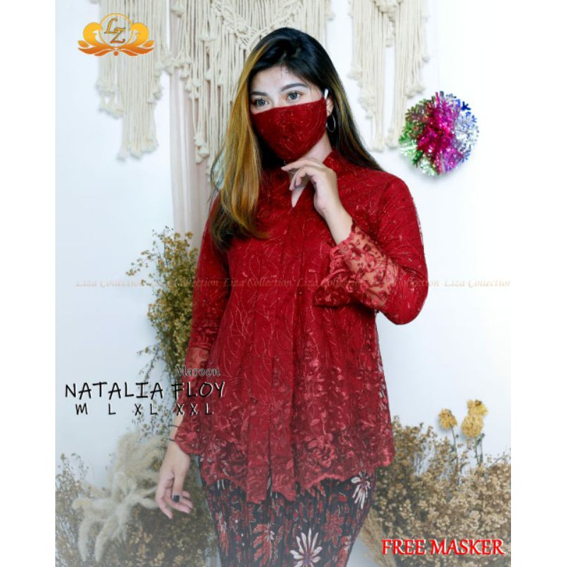 TERBARU!!! SETELAN KEBAYA TULLE NATALIA / KEBAYA FLOY TILLE / KEBAYA TILLE BUSUI