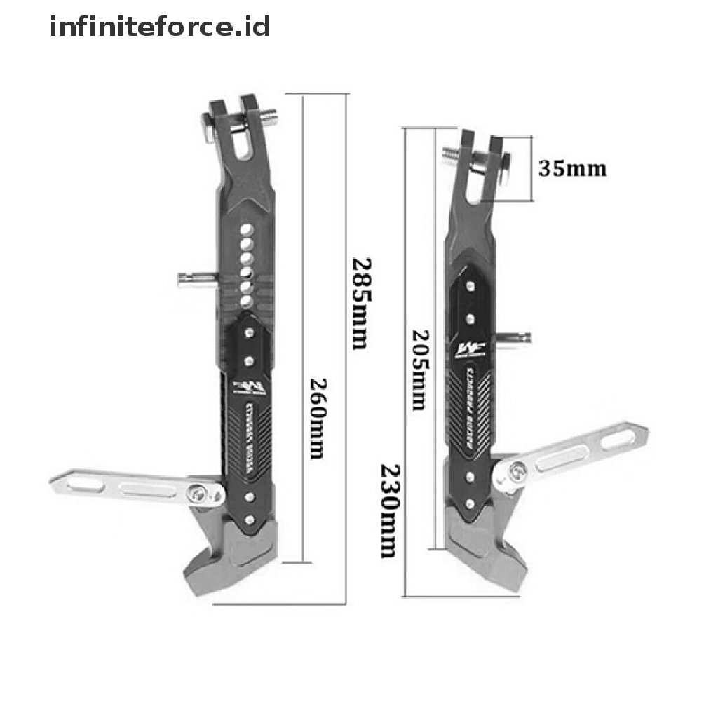 (Infiniteforce.Id) Standar Samping Motor Universal Bahan Aluminum Alloy