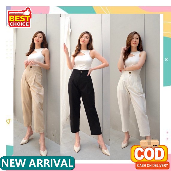 Celana Cewek Basic Formal Kerja Korea Simpel Korean Style R9J0 Model Terbaru Celana Pendek Grosir Po