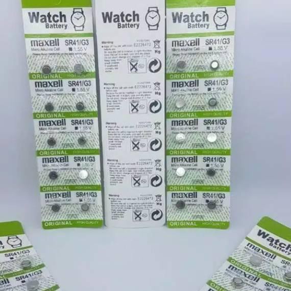 ═╬═ Baterai Lembaran Maxell SR41 LR41 AG3 Batrai Batre Battery AG3