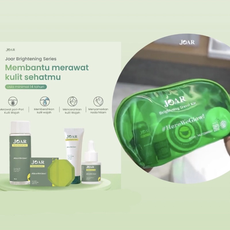 SABUN-Joar skincare serum toner dan sabun bar soap day cream night cream travel kit travel size pake