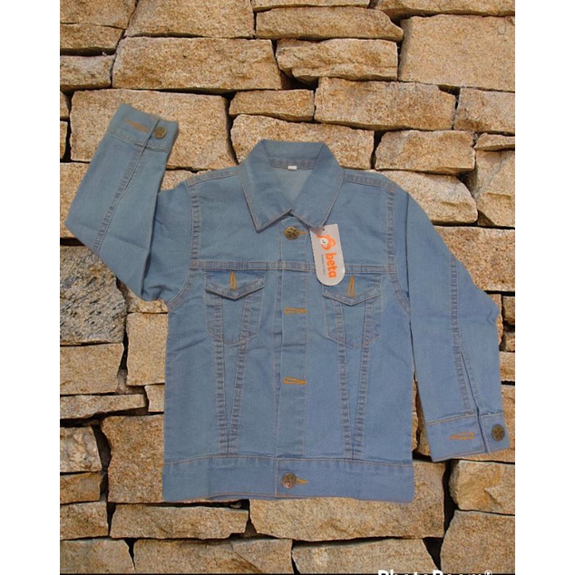 jaket jeans anak laki-laki polos 1-9 tahun