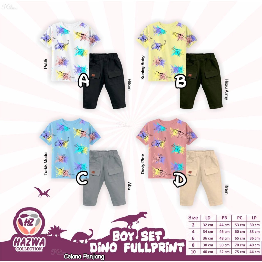 Set Tshirt Dino by Hazwa