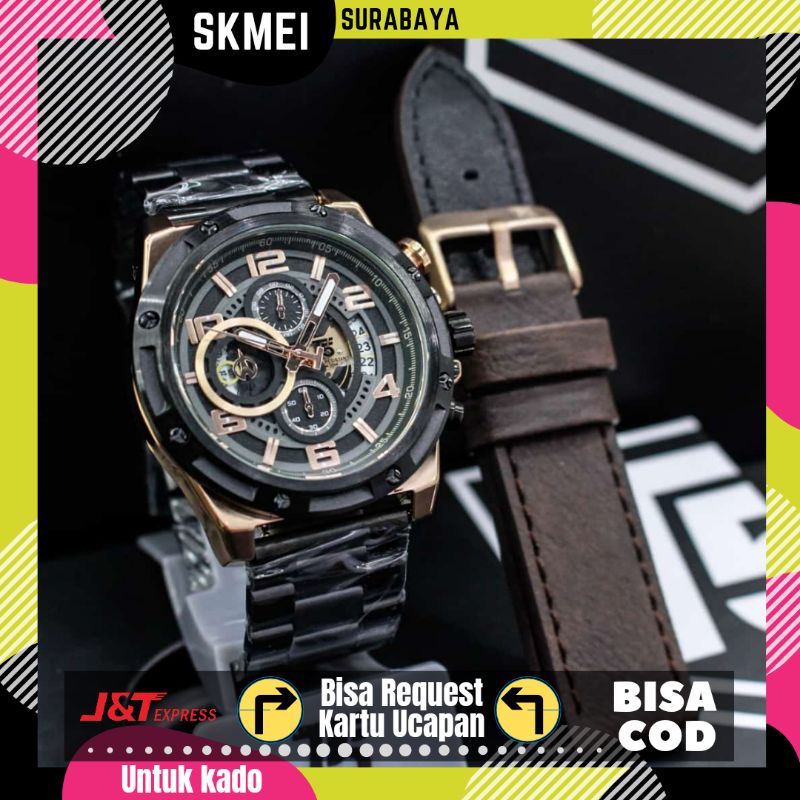 JAM TANGAN PRIA ANTI AIR T5 H 3706 G ORIGINAL