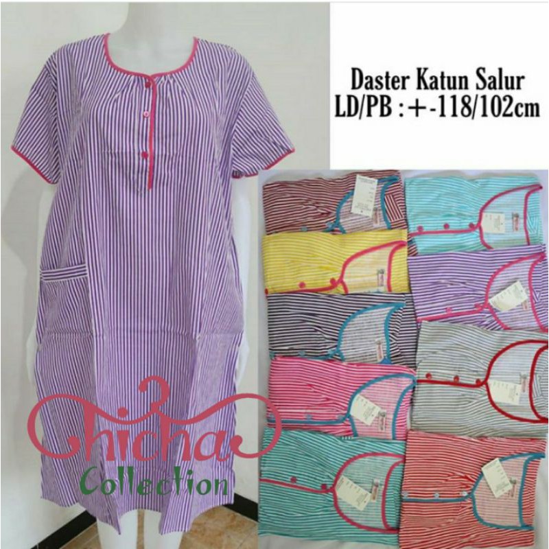 Daster katun jepang motif salur