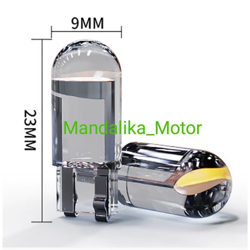 LAMPU LED MOTOR T10 RESIN FULL KACA LAMPU LED SENJA SPEEDO BELAKANG MODEL TERBARU SEN COLOK BENING