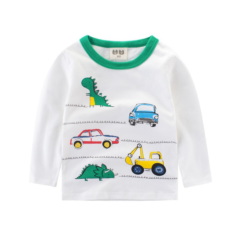 Kaos Lengan Panjang Anak Motif dino / t-shirt cars dino