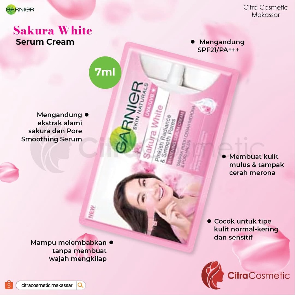 Garnier Sakura White Series Whip Foam | Pinkish Radian Foam | Essens Lotion | Night Cream | Whitening Serum Cream | Body Lotion