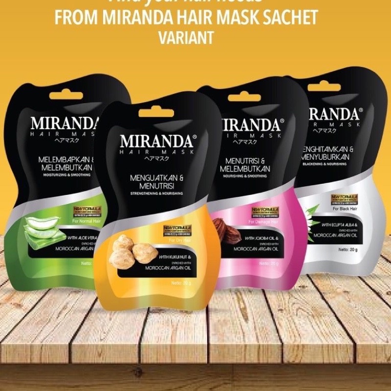 MIRANDA HAIR MASK / HAIR MASK MIRANDA SACHET / MASKER RAMBUT MIRANDA