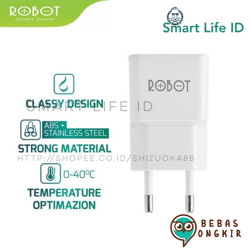 Adaptor Original Kepala Batok Charger Kemei Robot RT-K4 Travel USB Port Adapter 1A