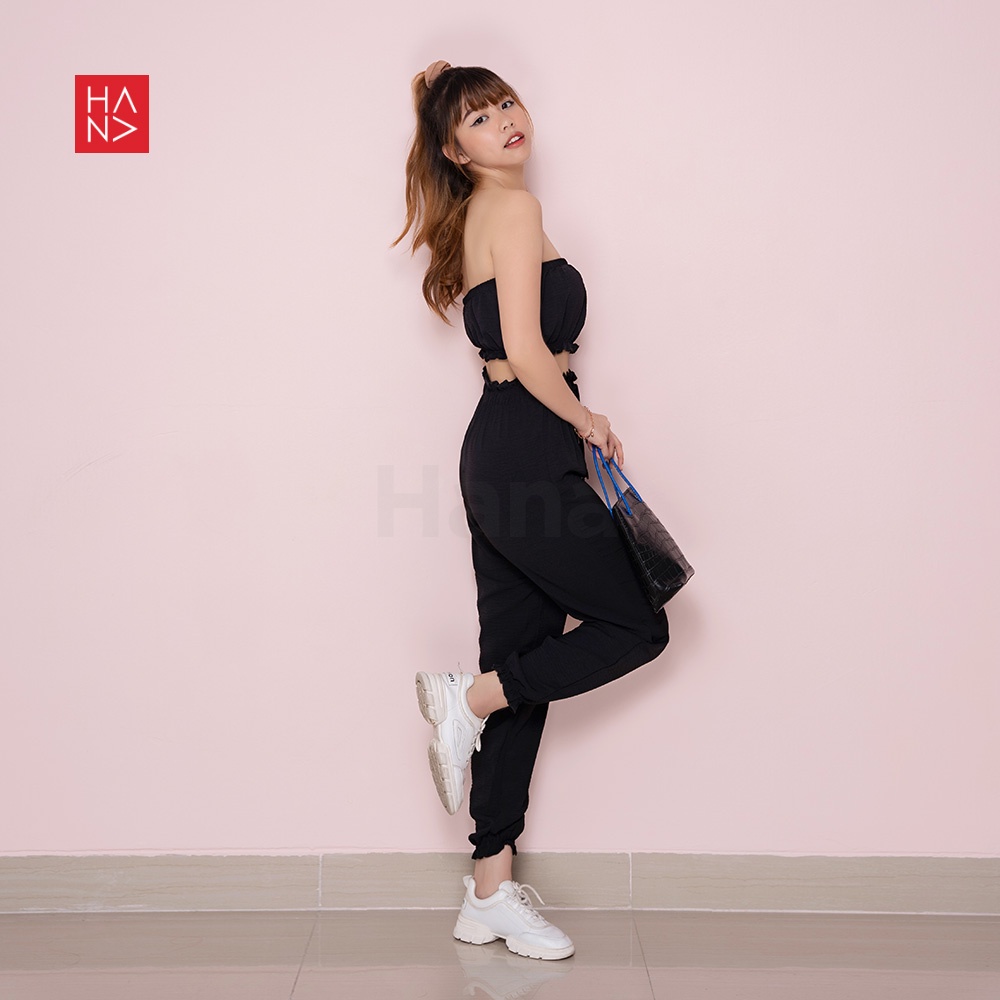 HanaFashion JKT - Winnie Set Crop Top + Jogger Long Pants - ST047