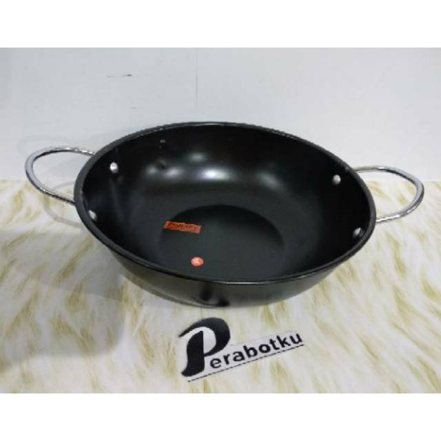 Kuali Wajan Hitam Mini 20 cm / Kuali Hitam / Katel Hitam / Wok Hitam Kecil