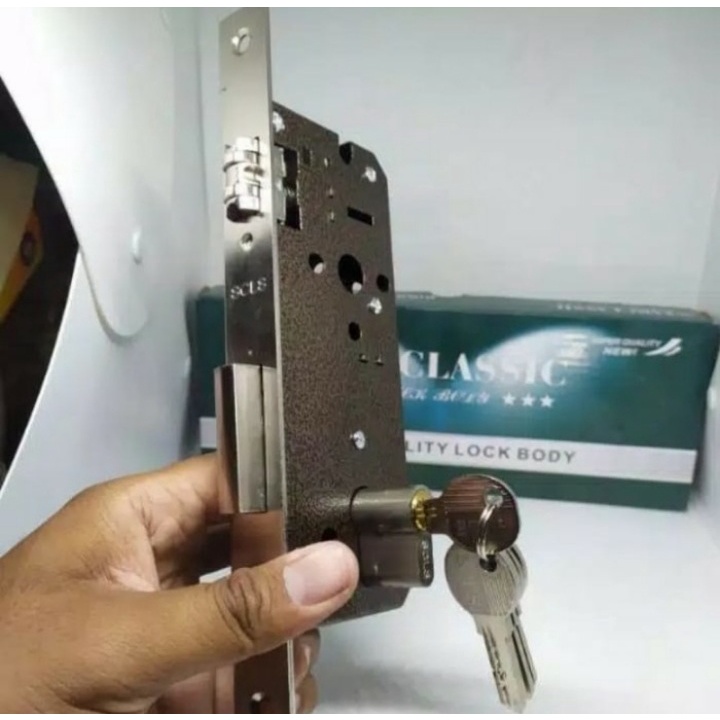 1 satu set handle pintu kuputarung kunci rumah minimals gagang tarikan pintu stainless pegangan pintu murah mewah fullset