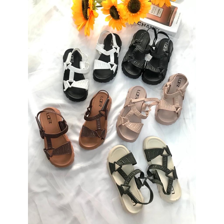 SANDAL SLOP LET GUNUNG KEKINIAN TEBAL 4cm LCR 2225-2