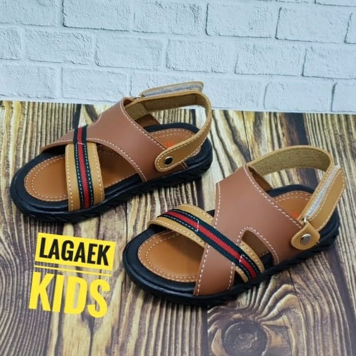HG74 3Warna.Led Double Strap Sandal Size 27-30. Sendal Anak Cowok Laki Laki Import