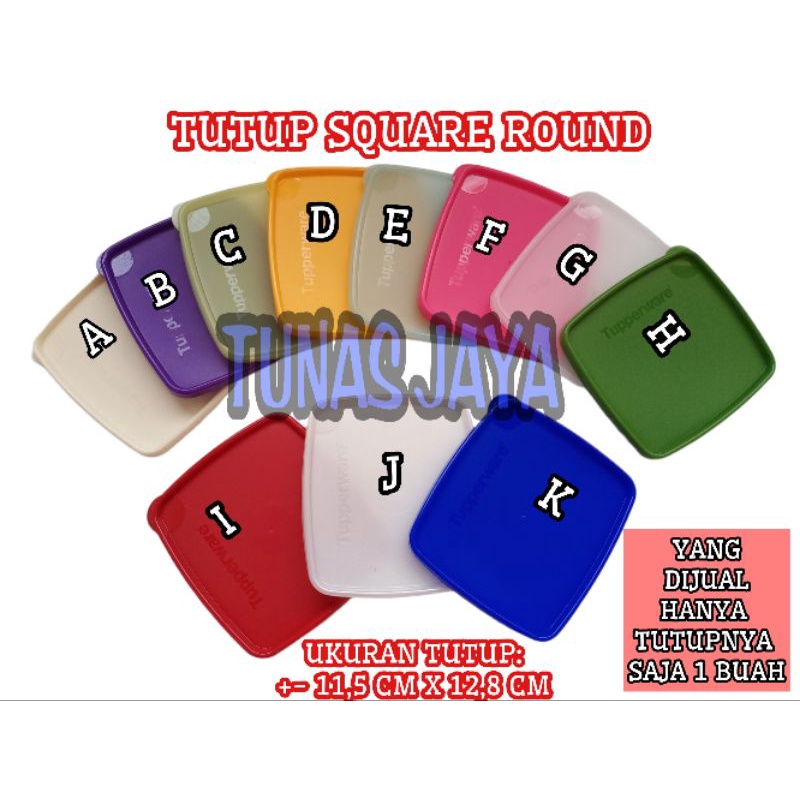 TUTUP TUPPERWARE TOPLES SQUARE ROUND SEAL MODEL LAMA RAINBOW COLLECTION SMALL MEDIUM LARGE TALL