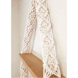 READY STOK) macrame Rak kayu susun 3/ macrame ambalan/ rak buk/ Dekorasi rumah