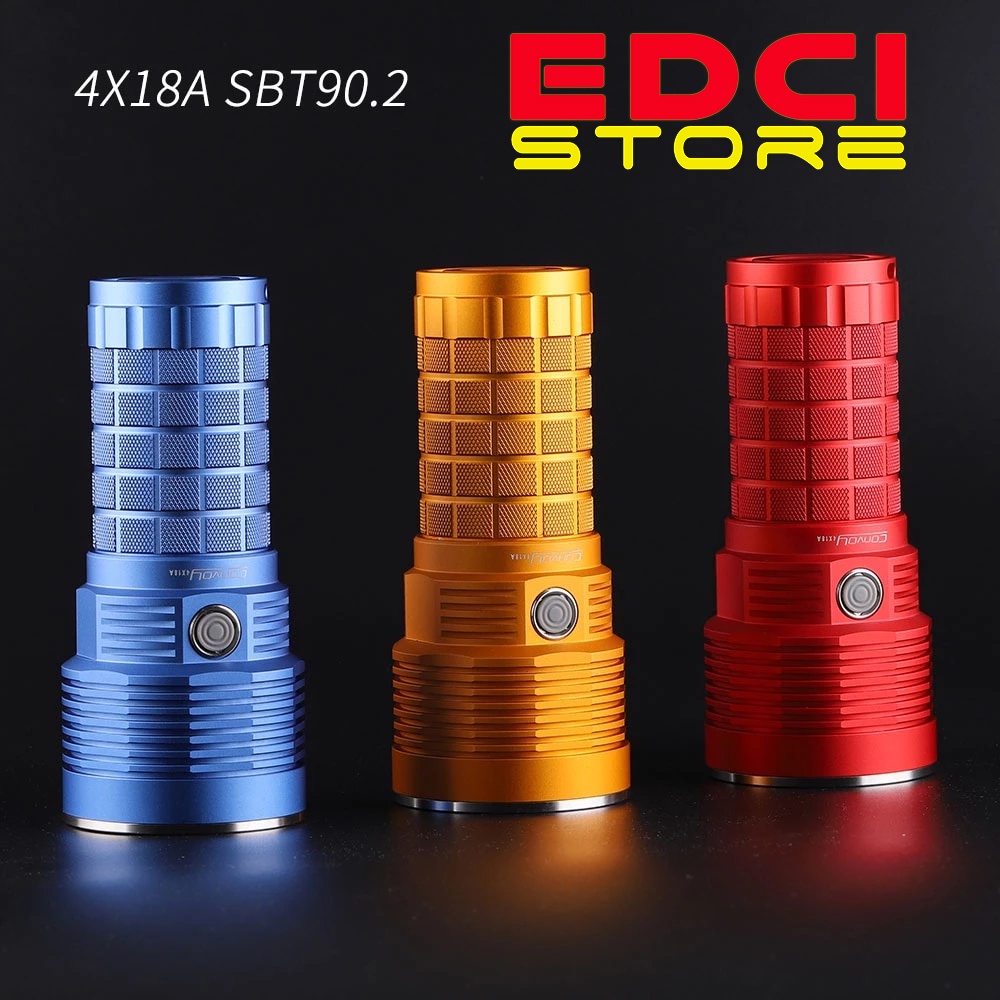 Senter Convoy 4X18A with Luminus SBT90.2, 5400 Lumen, 1112 Meter