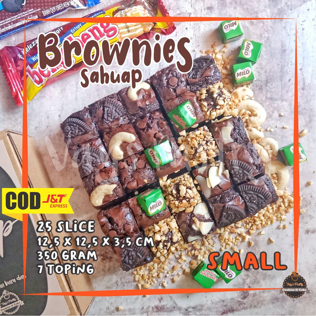

Brownies Sahuap Brownies Panggang Fudgy Brownies 25 Slice 350 Gram