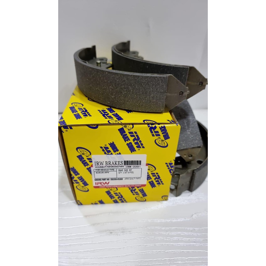 Kampas Rem Belakang - Brake Shoe IRW  Suzuki APV Non Asbestos