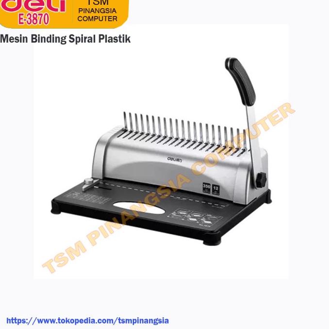 

Deli E3870 / E 3870 Mesin Binding - Mesin Jilid Spiral Plastik