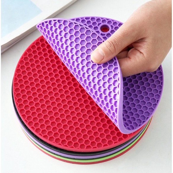 Tatakan Meja Silikon Anti Panas / Coaster Silicon Honeycomb