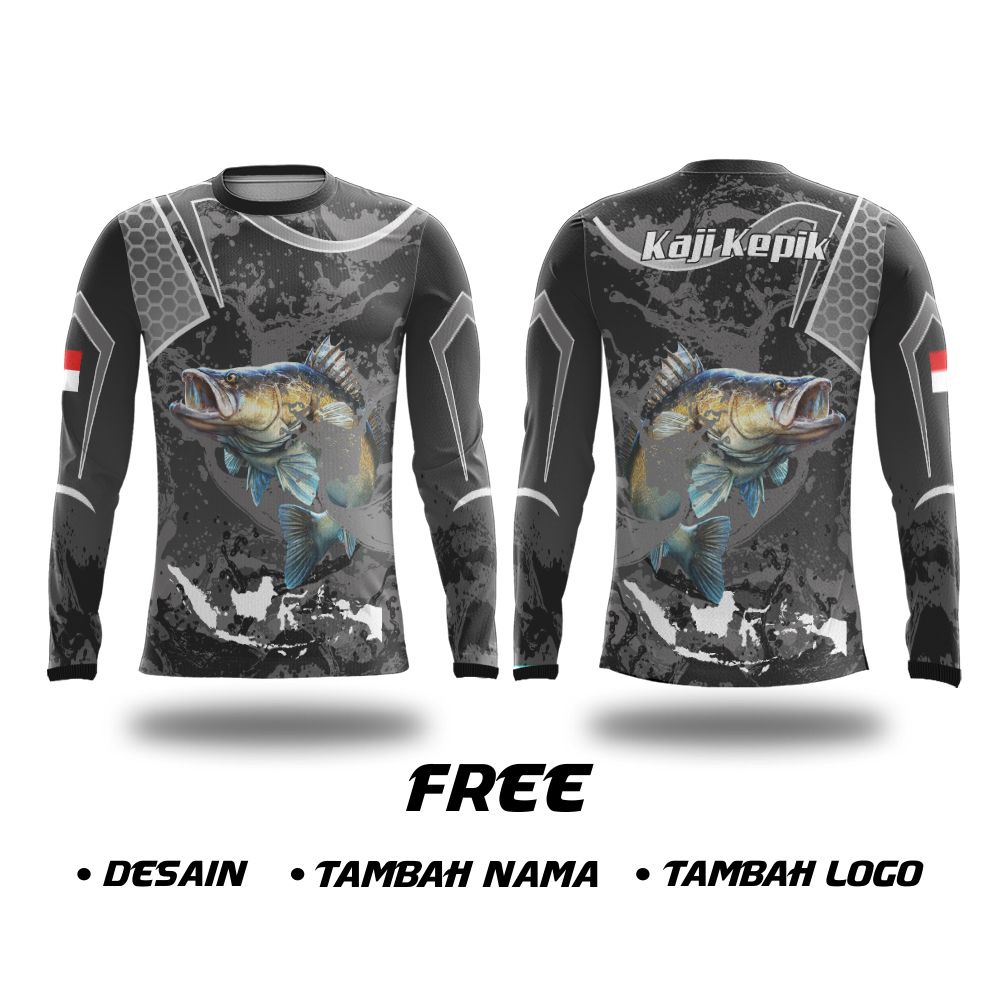 KAOS JERSEY MANCING PAKAIAN MANCING PANCING FISHING ANGLER MANIA UDANG GALAH LENGAN PANJANG JOMBO MU