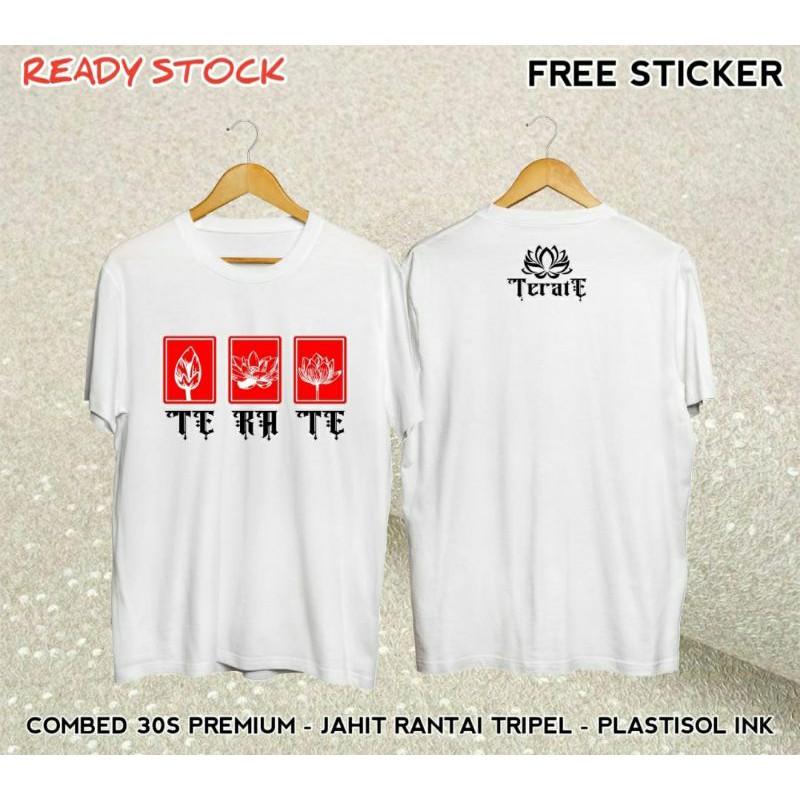 Promo kaos distro PSHT simpel putih & hitam free stiker