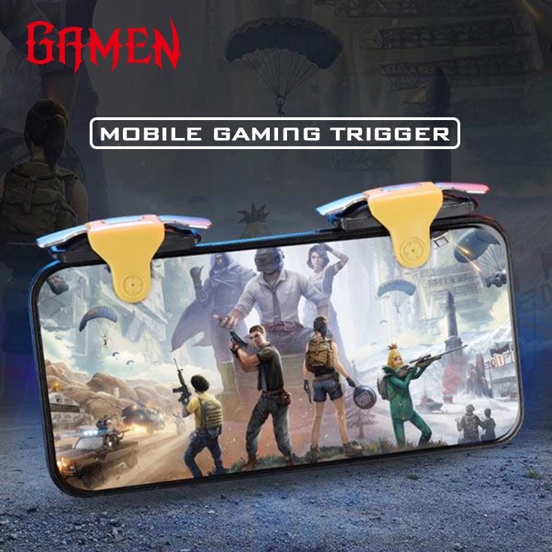 GAMEN Mobile Gaming Button Trigger Shotting Aiming No Delay - Garansi 1 Tahun