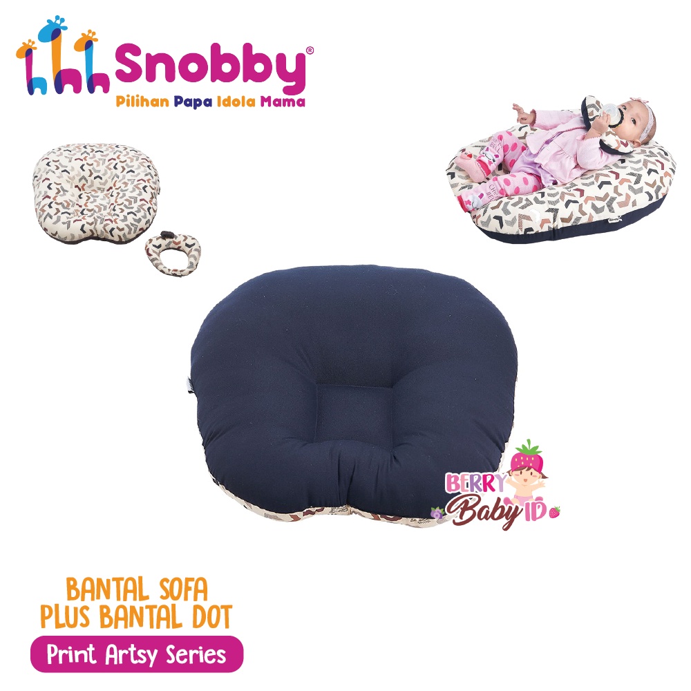 Snobby Bantal Sofa + Bantal Dot Sofa Bed Bayi Multifungsi Print Berry Mart