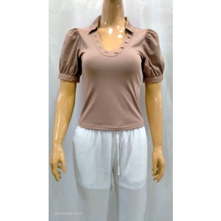 BLOUSE LENGAN PENDEK CASUAL BRANDED EXPORT TERMURAH